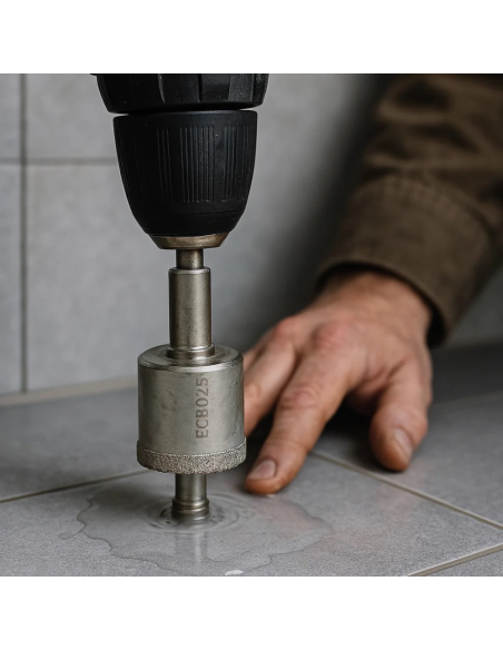 Foretto Diamantato Ad Umido Trapano Avvitatore Attacco A Stelo Diametro 10mm