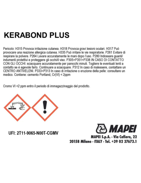 Adesivo Cementizio Piastrelle Ceramiche Kerabond Plus - Sacco 25 Kg  