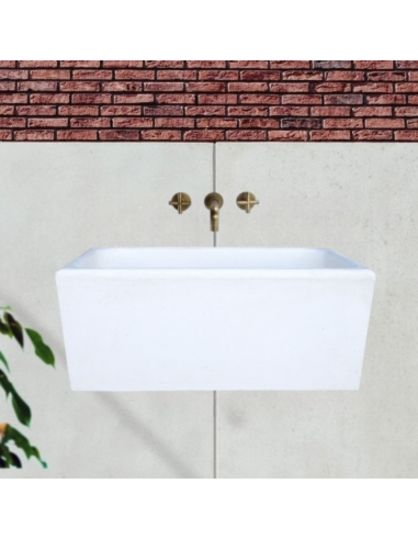 Pilozza Calcestruzzo Cemento Serie Ostuni Design Moderno Bianco Verniciabile