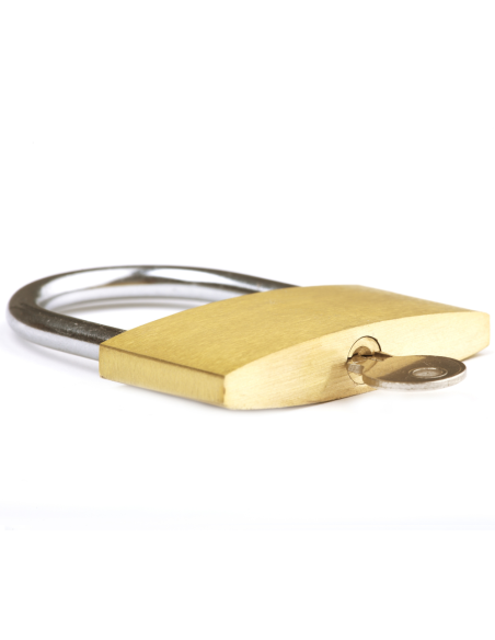 Lucchetto Ad Arco Ottone Con 3 Chiavi Estraibili Ottone Nichelato  
