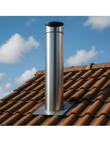 Tubo Acciaio Inox Diametro 300 mm Sp. 0,5 mm h. 250 mm Canna Fumaria	