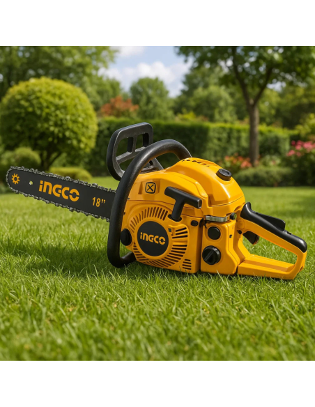 Motosega A Scoppio 46 cc Lunghezza Lama 45cm 18 Pollici Lavori Giardinaggio 