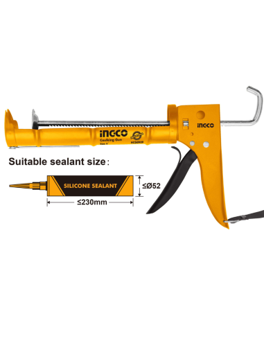  Pistola Silicone Extra Spessore 1MM Asta Dentellata Applicazione Siliconi  