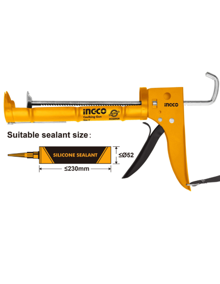  Pistola Silicone Extra Spessore 1MM Asta Dentellata Applicazione Siliconi  