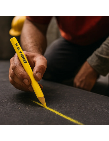 Matita Speciale SB 24 Colore Giallo Legno Cantiere Segnare Supporti Scuri 