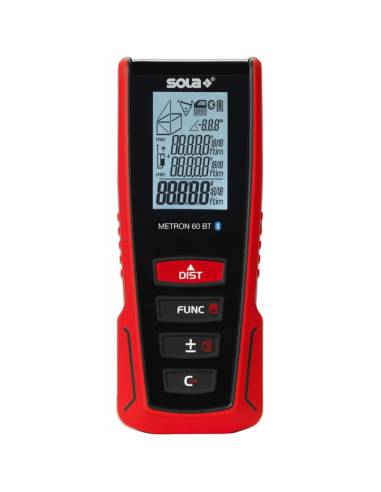 Misuratore Laser Distanza 60 mt Bluetooth Metron 60 bt Precisione Millimetrica