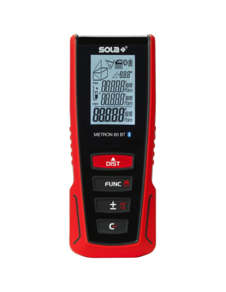 Misuratore Laser Distanza 60 mt Bluetooth Metron 60 bt Precisione Millimetrica