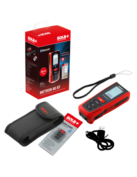 Misuratore Laser Distanza 60 mt Bluetooth Metron 60 bt Precisione Millimetrica