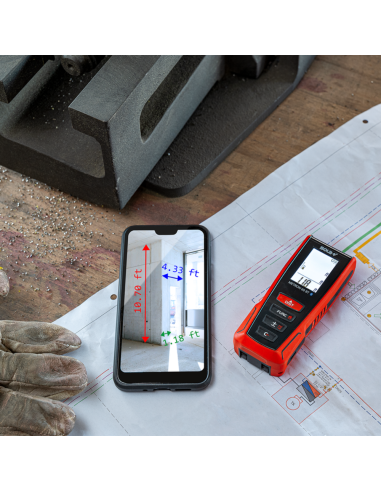 Misuratore Laser Distanza 60 mt Bluetooth Metron 60 bt Precisione Millimetrica