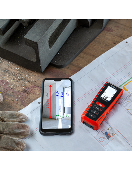 Misuratore Laser Distanza 60 mt Bluetooth Metron 60 bt Precisione Millimetrica