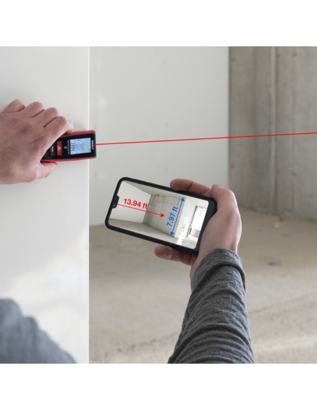 Misuratore Laser Distanza 60 mt Bluetooth Metron 60 bt Precisione Millimetrica