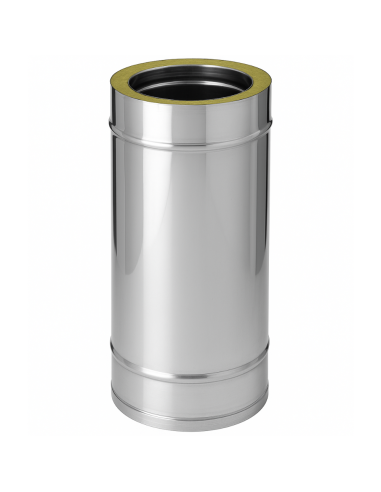 Tubo Acciaio Doppia Parete Ø 150/200 mm Sp. 0,5 mm h. 500 mm Canna Fumaria	