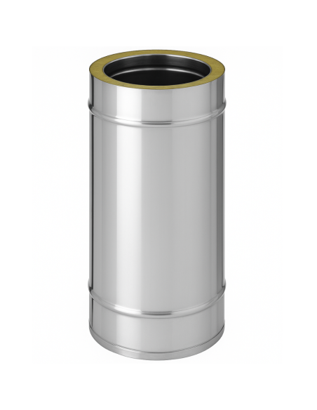 Tubo Acciaio Doppia Parete Ø 180/230 mm Sp. 0,5 mm h. 500 mm Canna Fumaria	