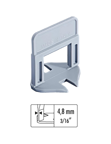 Distanziatori Elementi Livellanti RLS HD 4,8 mm h. 12 mm Confezione 250 Pezzi 
