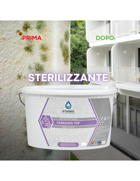 Pittura Fassaden Top Quarzo Elastomerico Fibrato Anticavillature Idrorepellente