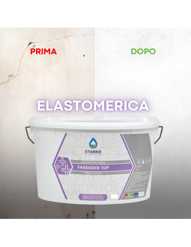 Pittura Fassaden Top Quarzo Elastomerico Fibrato Anticavillature Idrorepellente