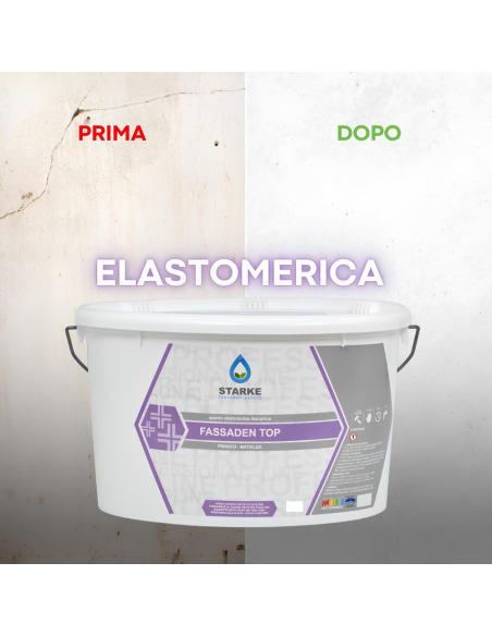 Pittura Fassaden Top Quarzo Elastomerico Fibrato Anticavillature Idrorepellente