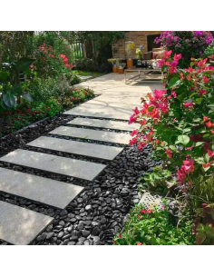 Ciottoli Nero Ebano Pietre Naturali Decorativi Giardini Aiuole Vasi 1 Kg 2