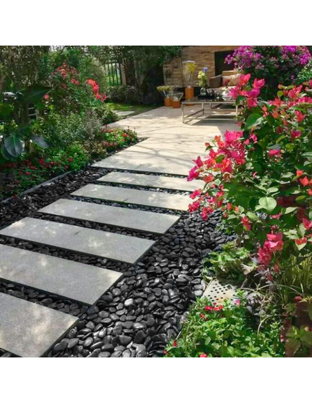 Ciottoli Nero Ebano Pietre Naturali Decorativi Giardini Aiuole Vasi 1 Kg