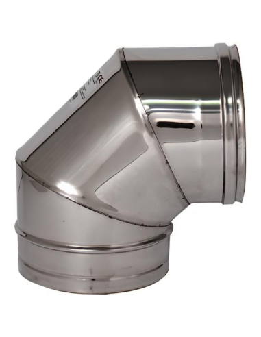 Curva 90° Acciaio Inox Ø 180 MM Spessore 0,5 MM Canna Fumaria Monoparete  