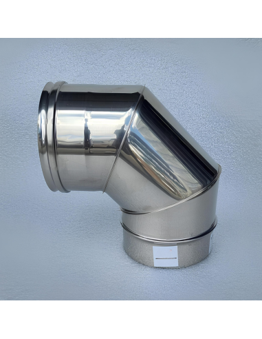 Curva 90° Acciaio Inox Ø 180 MM Spessore 0,5 MM Canna Fumaria Monoparete  