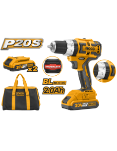 Trapano Avvitatore Percussione Brushless Batteria 20V Batterie Borsa   2