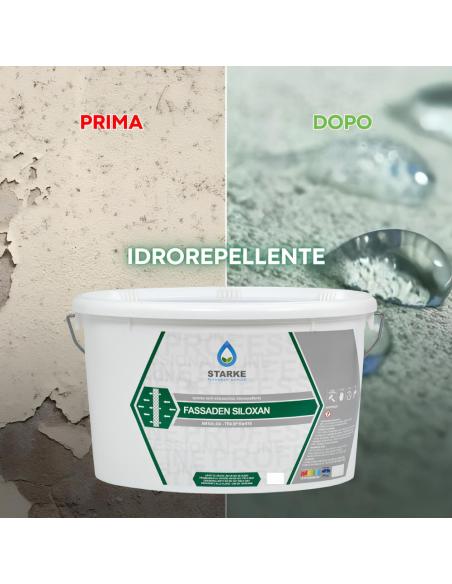 Pittura Murale Fassaden Siloxan Quarzo Acril Silossanico Idrorepellente