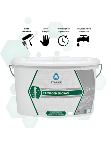 Pittura Murale Fassaden Siloxan Quarzo Acril Silossanico Idrorepellente