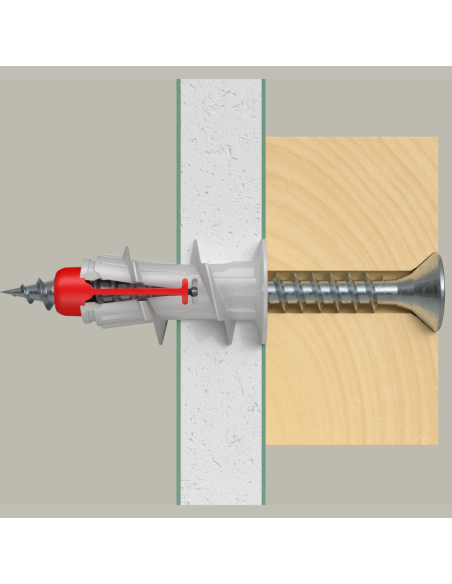 Tassello Autoforante Cartongesso Fischer DuoBlade 8 mm Nylon Punta Acciaio 50 Pz