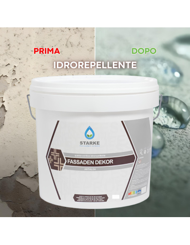 Quarzo Fine Fassaden Dekor Acrilico Coprente Idrorepellente Antialga Antimuffa