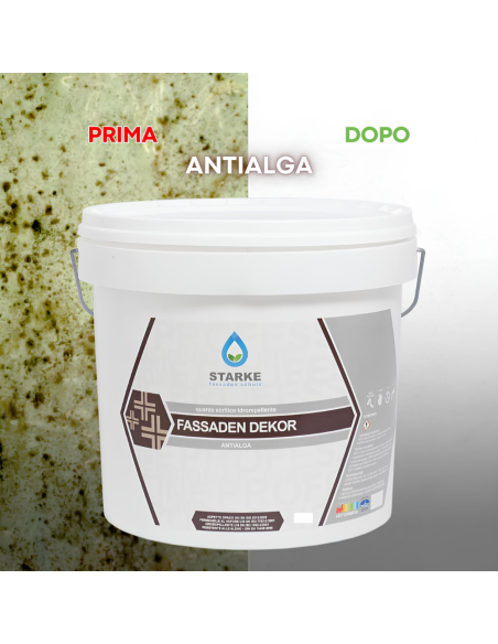 Quarzo Fine Fassaden Dekor Acrilico Coprente Idrorepellente Antialga Antimuffa