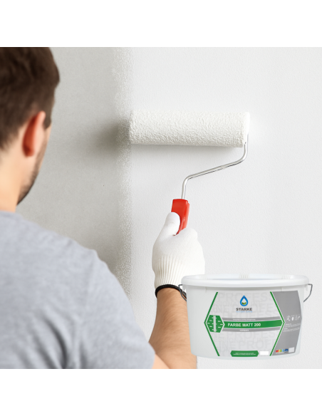 Farbe Matt 200 Pittura Acrilica Coprente Traspirante Bassa Lavabilità Interni