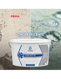 Farbe Matt 400 Pittura Acrilica Idrorepellente Coprente Traspirante Interni 2