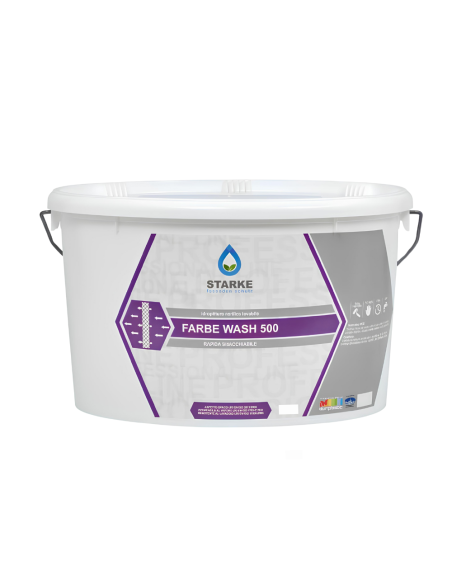 Farbe Wash 500 Idropittura Acrilica Lavabile Coprente Rapida Essiccazione