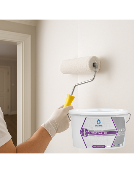 Farbe Wash 500 Idropittura Acrilica Lavabile Coprente Rapida Essiccazione