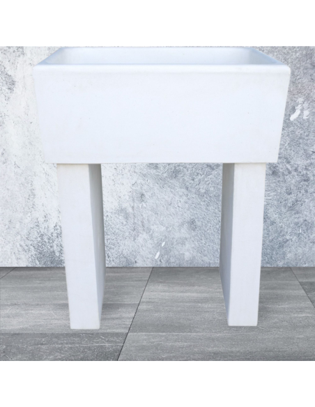 Pilozza Calcestruzzo Cemento Serie Ostuni 60 x 47 x H 30 cm Con Piedi 