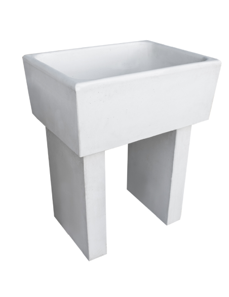 Pilozza Calcestruzzo Cemento Serie Ostuni 60 x 47 x H 30 cm Con Piedi 