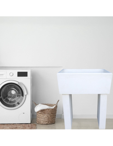 Pilozza Calcestruzzo Cemento Serie Ostuni 60 x 47 x H 30 cm Con Piedi 