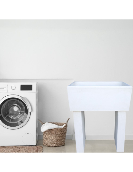 Pilozza Calcestruzzo Cemento Serie Ostuni 60 x 47 x H 30 cm Con Piedi 