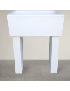 Pilozza Calcestruzzo Cemento Piedi Serie Ostuni 75 x 55 x H 30 cm Con Piedi  2