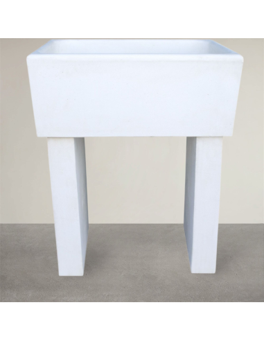 Pilozza Calcestruzzo Cemento Piedi Serie Ostuni 75 x 55 x H 30 cm Con Piedi 