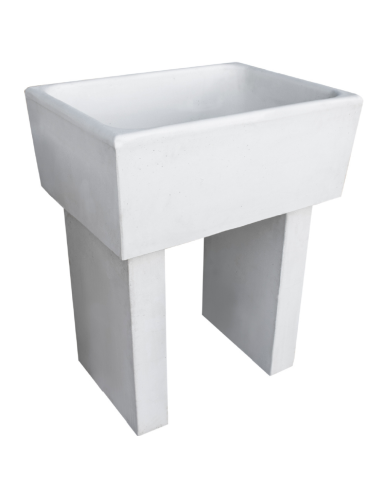 Pilozza Calcestruzzo Cemento Piedi Serie Ostuni 75 x 55 x H 30 cm Con Piedi 