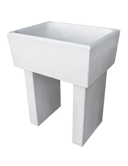 Pilozza Calcestruzzo Cemento Piedi Serie Ostuni 75 x 55 x H 30 cm Con Piedi 