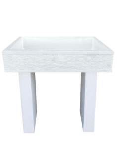 Pilozza Serie Grecale Cemento Calcestruzzo L.70 x P.35 x H.16 Cm Con Piedi