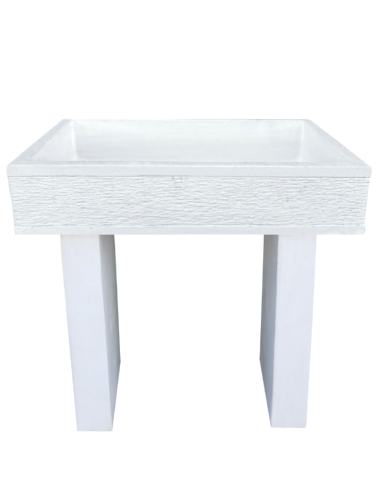 Pilozza Serie Grecale Cemento Calcestruzzo L.70 x P.35 x H.16 Cm Con Piedi