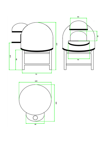 Forno Legna Artigianale Linea Cetara Rivestimento Mosaico Blu Alta Resistenza