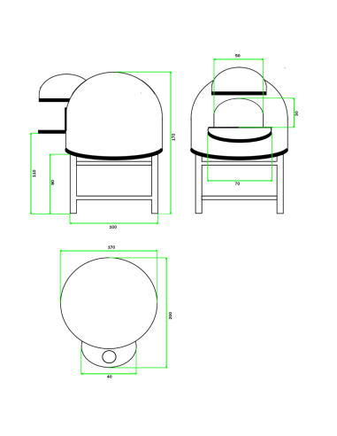 Forno Legna Artigianale Linea Cetara Rivestimento Mosaico Blu Alta Resistenza