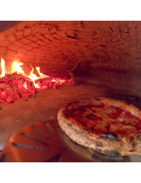 Forno A Legna Artigianale Rivestimento Mosaico Bianco Azzurro Pizza Linea Wave FORTUNATO - foto 5