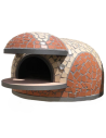 Forno A Legna Artigianale Rivestimento Mosaico Cotto Beige Pizza  Linea Wave