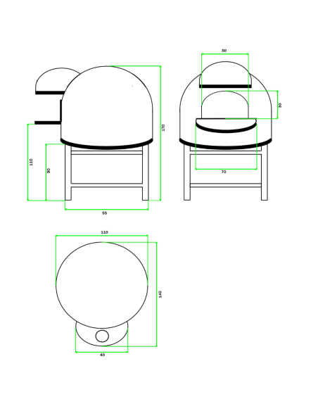 Forno A Legna Artigianale Rivestimento Mosaico Cotto Beige Pizza  Linea Wave
